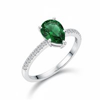 Anneau Gaurosa Femme Fantasy in Argent Zirconia N-KR-0672-GREEN